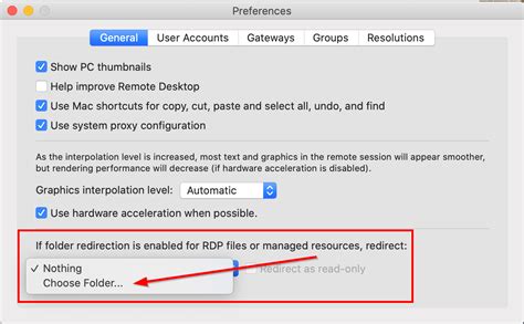 microsoft rdp redirects